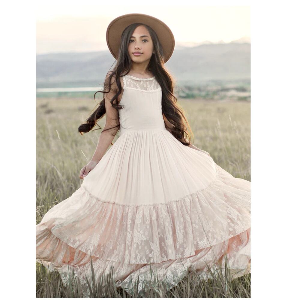 NEW Joyfolie by Mia Joy CATRIN DRESS IN ECRU Size 12 Girls